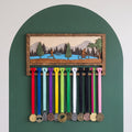 Triathlon Medal Display — personalised handmade wooden medal display for runners | Story of Miles