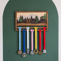 Running Medal Display — personalised handmade wooden medal display for runners | Story of Miles